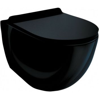 Унитаз Esbano Garcia ESUPGARCB подвесной Черный глянцевый с сиденьем Микролифт — фото 1, Подвесные унитазы