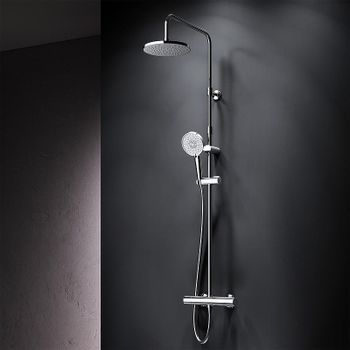 Душевая система AM.PM X-Joy F0785A400 с термостатом Хром — фото 6, Душевые стойки