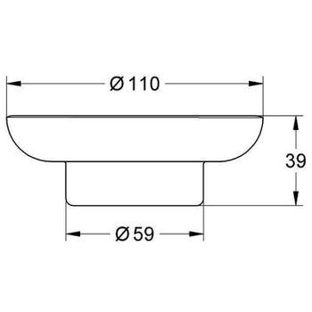 Мыльница Grohe Essentials 40368001 Прозрачное стекло — фото 4, Мыльницы