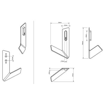 Крючок Sonia Flama 186150 Черный матовый — фото 2, Крючки для полотенец