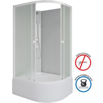 Душевая кабина Niagara Promo 110x80 L P110/80/40L/MT/BK без гидромассажа — фото 3, Душевые кабины