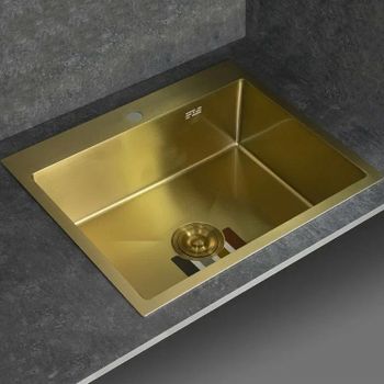 Кухонная мойка Fabia 60х50 60503Z Золото — фото 4, Кухонные мойки