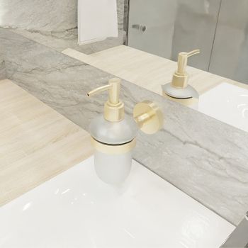 Дозатор для жидкого мыла Fixsen Comfort Gold FX-87012 Золото-сатин — фото 3, Дозаторы