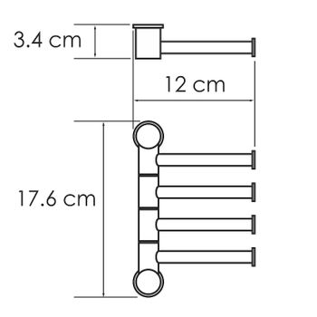 Полотенцедержатель WasserKRAFT K-1054PG поворотный Золото глянцевое — фото 2, Полотенцедержатели