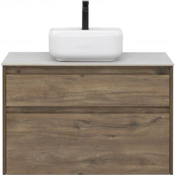 Тумба под раковину Aquanet Nova Lite 90 249518 подвесная Дуб рустикальный — фото 3, Тумбы под раковину