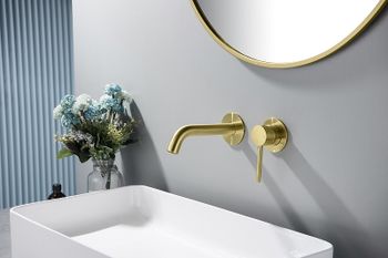 Смеситель для раковины Timo Saona 2372/17SM Золото матовое — фото 3, Смесители для раковины