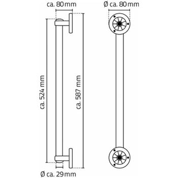 Поручень Ridder Pro А160600 Хром — фото 5, Поручни для ванной