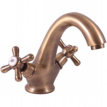 Смеситель для раковины Rav Slezak Morava retro MK128.5SM Бронза — фото 1, Смесители для раковины