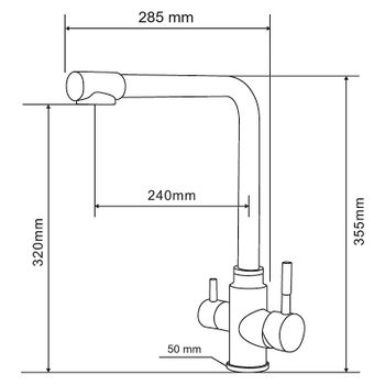 Смеситель для кухни Orange Boni M15-008ni Никель — фото 3, Смесители для кухни