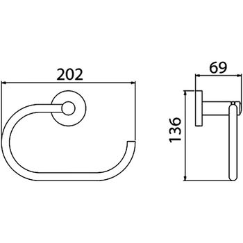 Полотенцедержатель Timo Saona 13050/18 Черное золото — фото 6, Полотенцедержатели