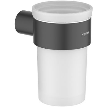 Стакан для зубных щеток Aquatek Лира AQ4427MB Черный матовый — фото 1, Стаканы для зубных щеток