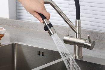 Смеситель для кухни Gappo G4398-85 Сатин Черный — фото 15, Смесители для кухни