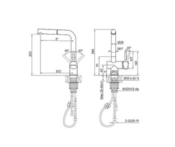 Смеситель для кухни Paulmark Dosse Do214418-GM Вороненая сталь — фото 3, Смесители для кухни