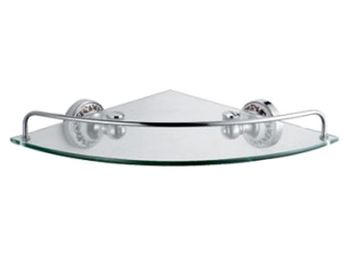 Угловая полка Fixsen Bogema FX-78503A Хром Белый — фото 1, Полки для ванной и душа