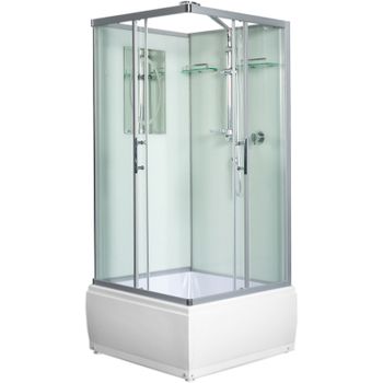 Душевая кабина WeltWasser WW500 Aller 901 90x90 10000003254 профиль Хром стекло прозрачное — фото 1, Душевые кабины