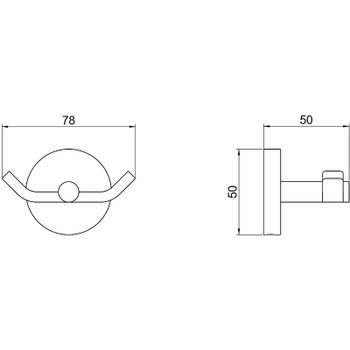 Товар: Двойной крючок Aquatek Бетта AQ4602CR Хром - фото 2 Двойной крючок Aquatek Бетта AQ4602CR Хром — фото 2, Крючки для полотенец