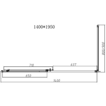 Душевой уголок Vincea Slim-N 140x90 VSR-4SN9014CLGM профиль Вороненая сталь стекло прозрачное — фото 7, Прямоугольные душевые уголки