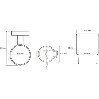 Стакан для зубных щеток Bemeta Neo 104110015 Нержавеющая сталь — фото 3, Стаканы для зубных щеток