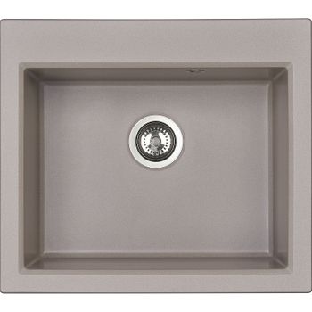 Кухонная мойка Aquaton Линеа 58 1A733032LW250 Серый шелк — фото 1, Кухонные мойки