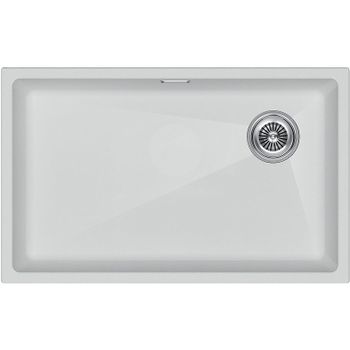 Кухонная мойка Paulmark Lumi 74 UNI-Skew LU74SK-WH Белая — фото 1, Кухонные мойки