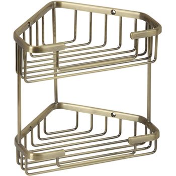 Полка корзина Veragio Basket VR.GFT-9053.BR угловая Бронза — фото 1, Полки для ванной и душа