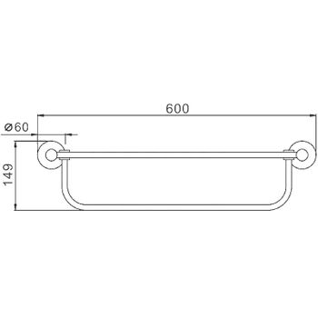 Полка для полотенец Frap F301 F30124 Сатин — фото 9, Полки для полотенец