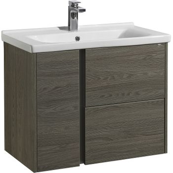 Тумба под раковину Aquaton Стоун 80 1A228201SXC80 подвесная Грецкий орех — фото 1, Тумбы под раковину