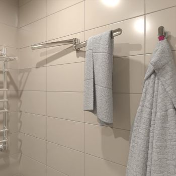 Полотенцедержатель Altasan Лотос ЛТ61Х двойной поворотный Хром — фото 2, Полотенцедержатели