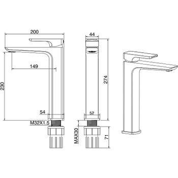 Смеситель для раковины Allen Brau Infinity 5.21002-00 Хром — фото 4, Смесители для раковины