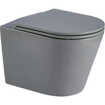 Унитаз WeltWasser Salzbach 041 MT-GR 10000008259 подвесной Серый матовый с сиденьем Микролифт — фото 1, Подвесные унитазы