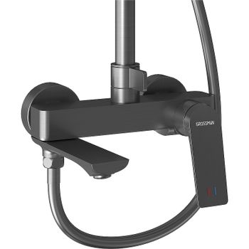 Душевая система Grossman Galaxy 500.K35.01.420 Графит брашированный — фото 3, Душевые стойки
