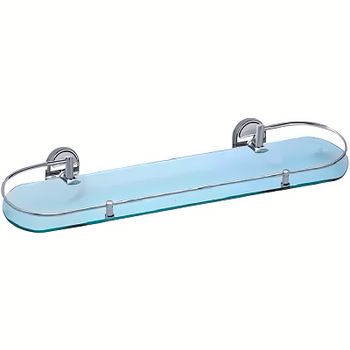 Стеклянная полка Frap F19 F1907-1 Хром — фото 1, Полки для ванной и душа