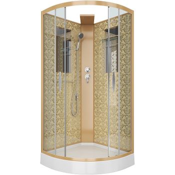 Душевая кабина Niagara Luxe NG-7715GBK 90x90 без гидромассажа — фото 1, Душевые кабины