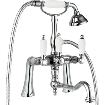 Смеситель на борт ванны Cezares First-PBV2-01-Bi Хром — фото 1, Смесители на борт ванны