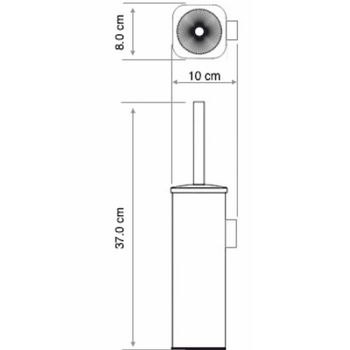 Ершик для унитаза WasserKRAFT K-1167N Никель — фото 2, Ершики для унитаза