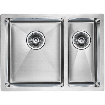 Кухонная мойка Paulmark Gerberg 59/2S Uni PM225944-BSL Брашированная сталь — фото 1, Кухонные мойки