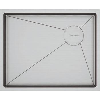 Кухонная мойка Paulmark Next-Skew 54 Uni PM885444-BS Брашированная сталь — фото 1, Кухонные мойки