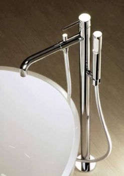 Смеситель для ванны Webert Elio EL851101560 Черный матовый — фото 4, Смесители напольные