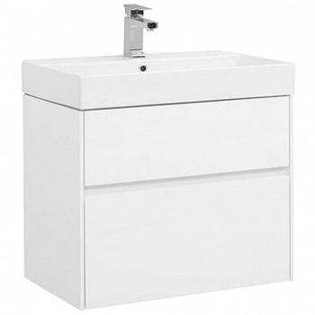 Тумба под раковину Aquanet Бруклин 70 подвесная Белая 203959 — фото 2, Тумбы под раковину