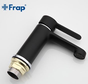 Смеситель для раковины Frap H42 F1042 Черный матовый Хром — фото 2, Смесители для раковины