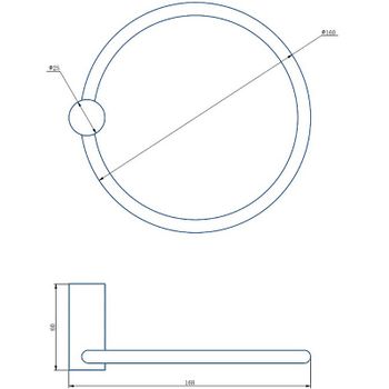 Кольцо для полотенец Haiba HB8404 Нержавеющая сталь — фото 2, Полотенцедержатели