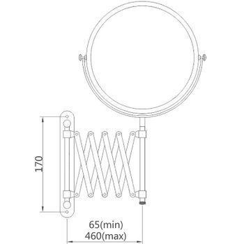 Косметическое зеркало Haiba HB6406 с увеличением Хром — фото 2, Косметические зеркала