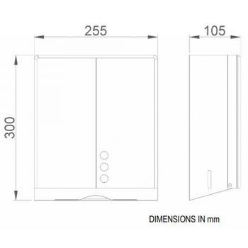 Диспенсер для бумажных полотенец Nofer 04046.S Матовая нержавеющая сталь — фото 4, Диспенсеры бумажных полотенец