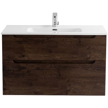 Тумба под раковину BelBagno Etna-H60 90 ETNA-H60-900-2C-SO-RW-P подвесная Rovere Moro — фото 1, Тумбы под раковину