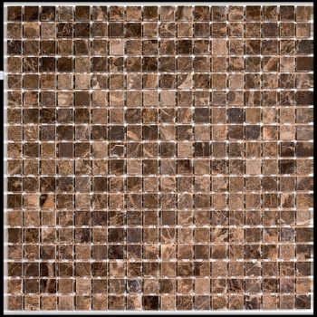 Каменная мозаика Pixmosaic Dark Emperador PIX304 30,5x30,5 см — фото 1, Мозаика