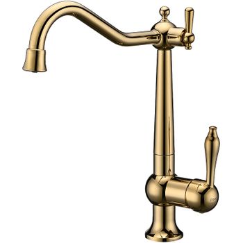 Смеситель для кухни Paulmark Retro Re213226-G Золото — фото 1, Смесители для кухни