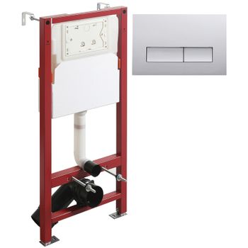 Инсталляция Agger ACC500+APB0200 для унитаза с клавишей смыва Хром глянцевый — фото 1, Инсталляции для унитазов