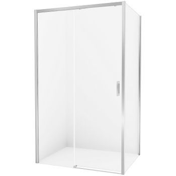 Душевой уголок New Trendy Prime Chrome 100х70 L D-0298A/D-0122B профиль Хром стекло прозрачное — фото 1, Прямоугольные душевые уголки