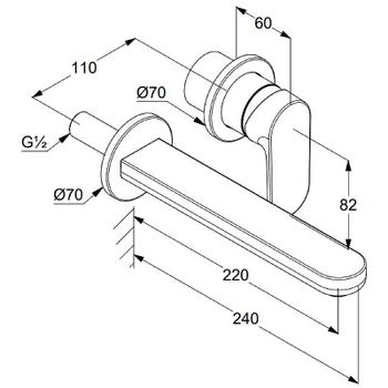 Смеситель для раковины Kludi Louva 242450575 Хром — фото 2, Смесители для раковины