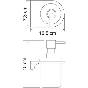 Дозатор для жидкого мыла WasserKRAFT Kammel K-8399 Хром — фото 3, Дозаторы